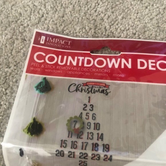 Countdown‎ To Christmas Wall Window Mirror Decals Advent Calendar New - Picture 3 of 12